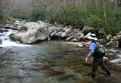 Fishing a riffle and run