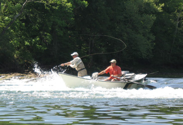 David Perry in Drift Boat