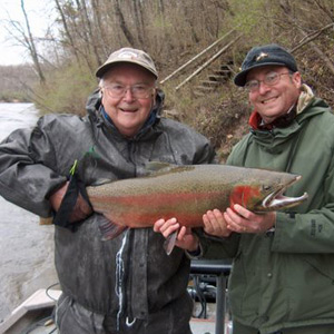 Powell and Bill with a Steelhead