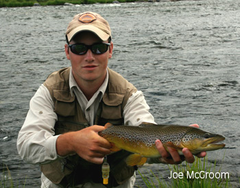 Joe with a Large Brown Trout